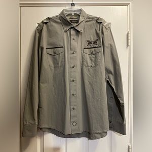 7 Diamonds Men’s Military Army Shirt Sz XL